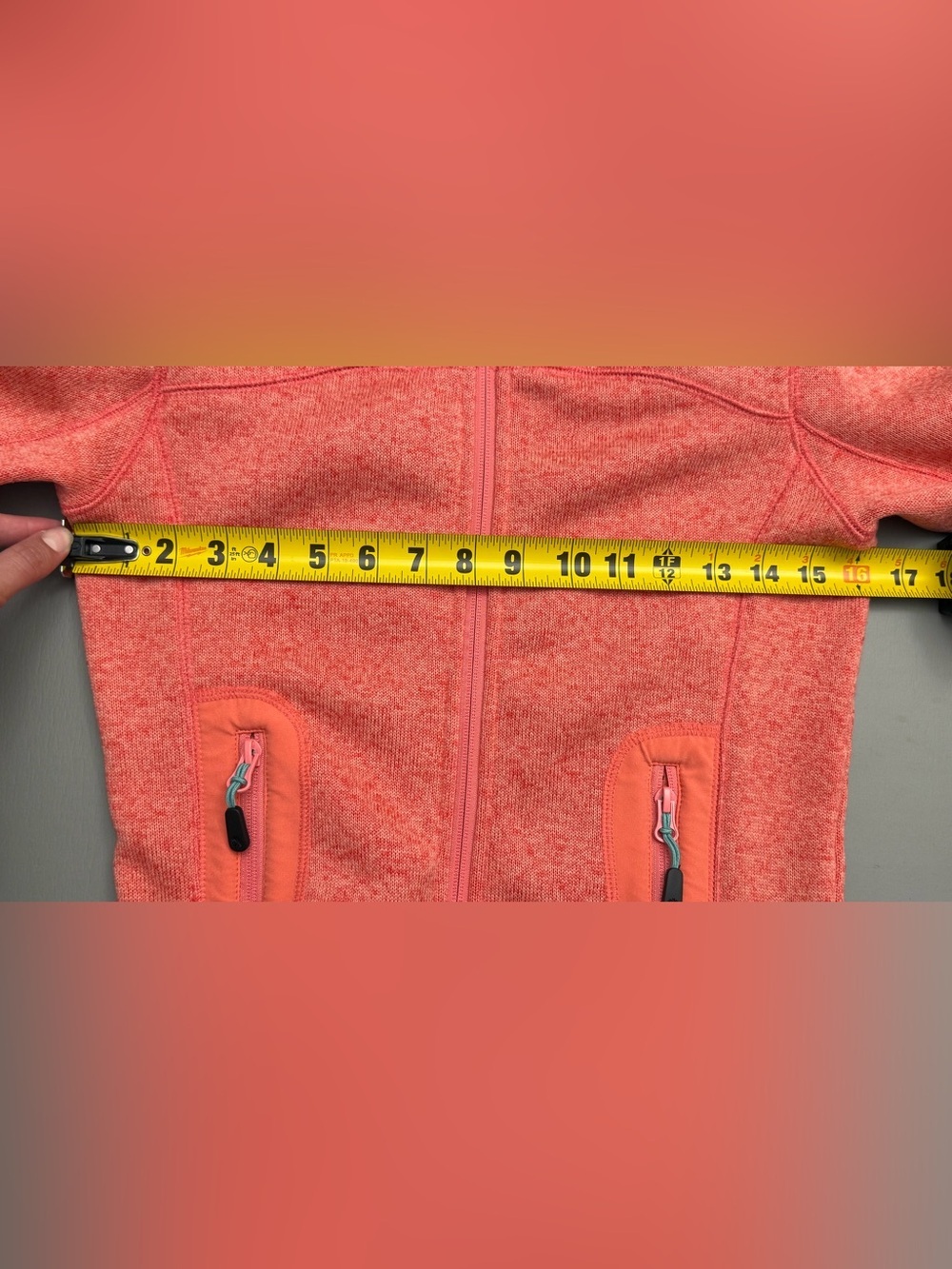 Icewear Iceland Full Zip Fleece Jacket XS Coral Pink Heathered Outdoor Hiking - Picture 14 of 16